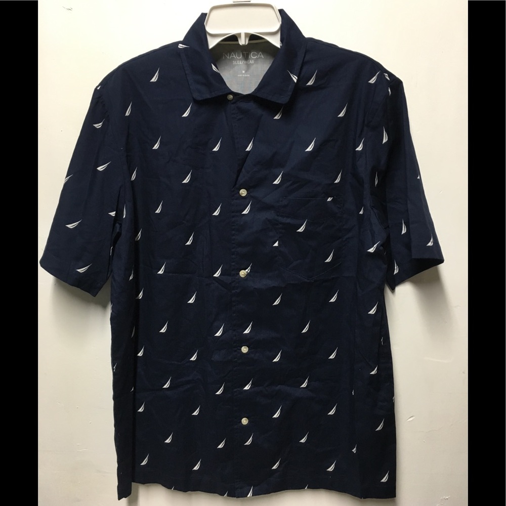 Nautica Men’s Blue Button Up Shirt